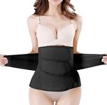 Postpartum Girdle C-Section Recovery Belt Back Support Belly Wrap Belly Band Shapewear, Black, Postpartum Waist 39"-48",XL