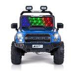 Kawaii Kids 4 x 4 Electric Battery Operated Big Size Jeep - Electric Car for Kids - Ride on Toy Car with Bluetooth Music & Winidshield Lights for Kids (2 to 8 Years) -(Painted Blue)