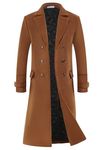 APTRO Men's Wool Trench Coat Winter Business Jacket Overcoat 1818 Camel M