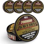 5 Cans, BaccOff Classic Straight Pouches, Premium Tobacco Free, Nicotine Free Snuff Alternative