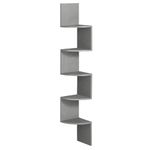 VASAGLE Corner Wall Shelf 5 Tier Storage Shelf Plant Shelf for Bedroom, Living Room, Bathroom, Home Office, Dove Grey