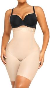 SHAPELLX High Waisted Shapewear for Women Tummy Control Body Shaper Shorts Thigh Slimmer Butt Lifter Underwear Nude S