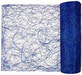 3A Featuretail Abaca Jute Fiber Roll for Bouquet Wrapping, Gift Wrapping, Bags, Basket Making and Crafts (18Inch x 10Ft, Color: Blue)