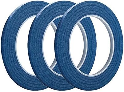 ANCIRS 3 Pack 1/4" inch by 60yard Painters Tape, Masking Tape with Thin Narrow Finishing & 14 Day Easy Removal Trim Edge (Blue 1/4inch Wide)