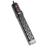 Tripp Lite 8 Outlet Surge Protector Power Strip, 6ft Cord Right Angle Plug, Tel/Modem, & $150K INSURANCE (TLP806TEL)