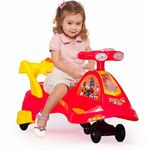 LACOSSI Tricycle Kids Play Trike 1-5 Ys - Sipper, Seat Belt, for Indoor and Outdoor - Trike for Boys and Girls Tricycle with Canopy | Safety Guard Rail and Parental Control (Deluxe - Red)