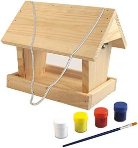 Windhager Woodpecker 06945 Bird Feeder Kit with Paint Set for Painting 17 x 22 x 19 cm