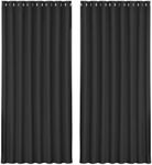 Artiss Set of 2 Blackout Curtains, 300 x 230cm Thermal Blockout Window Curtain Blocking Drapes Room Darkening Windows Treatments for Bedroom, Shading Panel Stainless Steel Eyelet Black