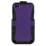 Seidio BD2-HK3IPH4V-PR DILEX Case and Holster for Apple iPhone 4 and 4S All Carriers, Retail Packaging, Combo Pack (Amethyst)