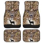 LedBack Camo Deer Hunting Print Universal Fit Car Floor Mats, Fit for SUV,Vans,sedans, Trucks ,Set of 4