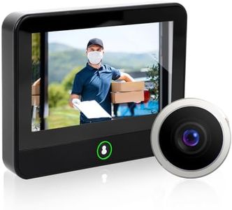 Irosiy 1080P Digital Door Viewer, Wide Angle Peephole Camera, App Monitoring, Home & Office Security, HD Surveillance, Remote Control via TUYA App, Easy Install