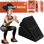 Slant Board Squat Wedge Calf Stretcher Incline Board | 3 pcs, 5 Adjustable Angle for Workout, physical Therapy, Gym Exercise, Lunges & Dead Lift -Anti Slip Grip at Bottom & Top for better performance