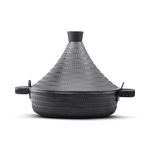 Moroccan Tagine Pot 28cm 4L, Induction Compatible Aluminium, Self-Basting Lid for Slow Cooking, Non-Stick PTFE & PFOA Free, Large Casserole Tagine for 4–6 People