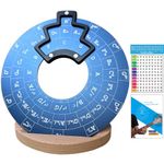 Ssllretu Circle of Fifths Wheel Metal Melody Tool with Guitar Chord Chart Music Theory Book and Wooden Stand for Musical Instruments