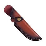 8" Leather Knife Sheath,Straight Knife Sheath PU Leather Vertical & Horizontal Knife Holster for 4" Cutting Blade Knife