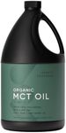 Sports Research Keto MCT Oil from Organic Coconuts - Fatty Acid Fuel for Body + Brain - Triple Ingredient C8, C10, C12 MCTs - Perfect in Coffee, Tea, & More - Non-GMO & Vegan - Unflavored (128 Oz)