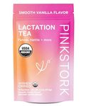 Pink Stork Lactation Tea: Smooth Vanilla Nursing Support, USDA Organic, Improve Breast Milk Supply + Fenugreek, Women-Owned, 30 Cups