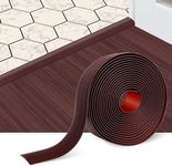 Floor Transition Strip Self Adhesive Floor Cover Strips Laminate 3" Wide Vinyl Flat Divider Transitions Elegant Wood Grain Design (7.6cm, 10Ft, Coffee)