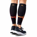 TYNOR Calf and Shin Support Air Pro, Black & Orange, Small, 1 Pair