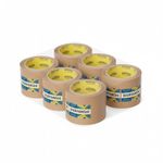 Divayanshi Brown BOPP Packaging Tape | 48mm x 50 Meter | Pack of 6 | Heavy-Duty Carton Sealing & Packing Tape