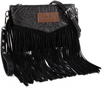 Wrangler Clutch Wristlet Fringe Purse Western Crossbody Bags for Women WG63-181BK