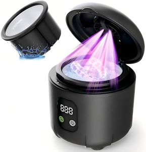 2026 Ultrasonic Retainer Cleaner 25W Portable Ultrasonic Denture Cleaner Multi-Mode 45KHz with Drying and Removable Inner for Dental Trays, Braces,Jewelry,Toothbrushes,Mouth Guards,Aligners,Ring Black