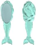 Glimmer Wish Mermaid Detangling Hair Brush for Kids - Anti Frizz and Anti Static - Soft and Long Bristles to Detangle With Ease - Gentle on Hair Kids Hair Brush