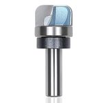 KEENTECH Top Bearing Dish Carving Router Bits with 1/2" Shank, 1-1/8" Cutting Diameter, 5/8" Cutting Depth, Industrial Grade High Performance Cutting Tool for Woodworking, Blue (KT05011808B)