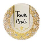 Nio Prints Team Bride Badges|Wedding Badges (Props) for Team Bride and Family|Badges for Wedding, Bachelor/Reception Party|Bride Squad Badge|Multicolo|Size 58mm