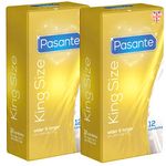 Pasante King Size, extra large XXL condoms with 60mm width and 205mm length - ideal for men who need more space, 2 x 12 Pieces (24 Pack)