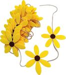 Incrizma Daisy Garland Party Flower Banner Artificial Felt Daisy Party Favor for Spring Decor Wedding Birthday Party Bridal Window Decorations (Yellow)