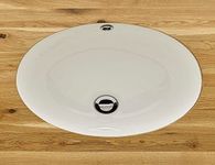 Clickbasin Under Counter Oval White Bathroom Sink 500mm by 410mm Inset LORDELO