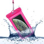 Power Theory Universal Waterproof Phone Case [Floatable][IPX8 Certified], Phone Pouch Dry Bag for iPhone 12 Pro Max/11Pro/XS/X/8/8 Plus/7, Samsung S21 Ultra/S20/S20+/S10 & more with Carabiner & Strap