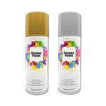 Cosmos Paints Gold & Silver Spray Paint 200ml (Pack Of 2 Can)