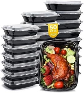 Glotoch Meal Prep Container Reusable,50Pack 32oz Plastic Food Prep Containers with Lids,BPA Free,Microwave, Dishwasher Safe Disposable To Go Containers for Food,Leftover,Single Compartment
