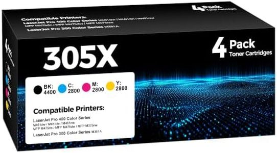 W.L.M 305X Toner Cartridge 4 Pack Replacement for HP 305X High Yield CE410X