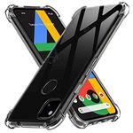 Newlike Perfect Fitting Hybrid Edge to Edge [Bumper] SIDE PROTECTION Transparent Back Cover for Google Pixel 4a