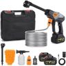 MYPIN Cordless Pressure Washer, Portable Pressure Washers, 6 in 1 Rechargeable Battery Pressure Washer, Cordless Power Washers with 2 Batteries, 5M Hose for Patio and Car, Floor Garden Cleaning