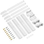 Pack of 4 Universal Integrated Fridge Door Sliders Mounting including 16 Pcs Screws for Easy Installation - Universal Integrated Fridge Door Slider Kit with Brackets, Screw and Clips