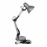 Status Valencia Desk Lamp | Angled Desk Light | Silver Desk Lamp | Study, Office, Bedroom | SADL2429AESC16