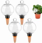 4PCS Plant Watering Globes, Plant Watering Devices, 500 ML Large Capacity Self Watering Plant Dpikes, Slow Release SelfWaterings System for Indoor Outdoor Plants