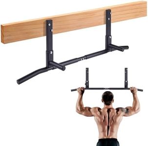 AmStaff Fitness Joist Mount Pull Up Bar, Ceiling Mounted Chin Up Bar for Home Gym, Crossfit, Beam, Rafter - Heavy Duty, Multi Grip, 42" Wide, Maximum Head Clearance - TU038