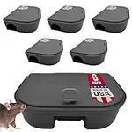 Exterminator’s Choice - Mice Bait Station - Includes Six Small Bait Station and One Key - Heavy Duty Bait Box - Durable and Discreet