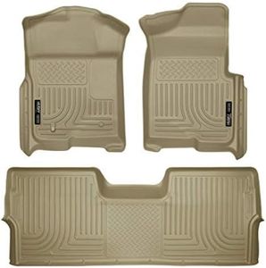 Husky Liners 09-12 Ford F-150 Super Crew Cab WeatherBeater Combo Tan Car Mats Floor Liners