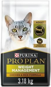 Pro Plan Dry Cat Food, Weight Management, Chicken & Rice 3.18kg