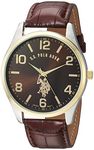 U.S. Polo Assn. Men Analog Quartz Watch with Faux Leather Strap USC50225