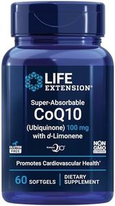 Life Extension Super-Absorbable CoQ10 (Ubiquinone) with d-Limonene 100mg, 60 Softgels