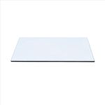 Spancraft 16" x 24" Rectangle Clear Tempered Glass Table Top 3/8" Thick - Flat Polish Edge