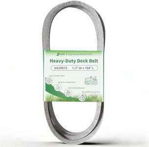 Jiuoici GX20072 1/2"x104" Heavy-Duty Mower Deck Belt, Fits John Deere 42" Deck D105 D110 D130 S100 L110 L100 L111 LA105 LA115 LA125 S110 S130 E100 E110 L108, Aramid Core, Zero-Stretch