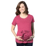 Crazy Dog Tshirts Maternity My Baby Loves Tacos Funny T Shirt Cute Announcement Pregnancy Bump Tee Funny Graphic Maternity Tee Cinco De Mayo Maternity T Shirt Funny Food T Pink L